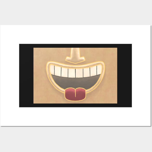 Vanilla Tiki Smile Mask! (Red Tongue Version) Wall Art by ErinKantBarnard